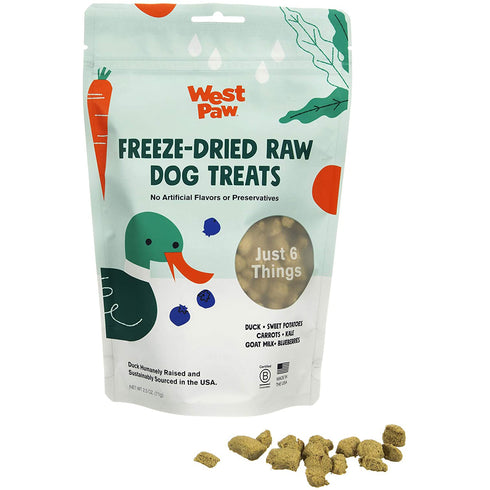 West Paw All-Natural Raw Freeze-Dried Duck Dog Treats 2.5oz - Poudre Pet and Feed Supply